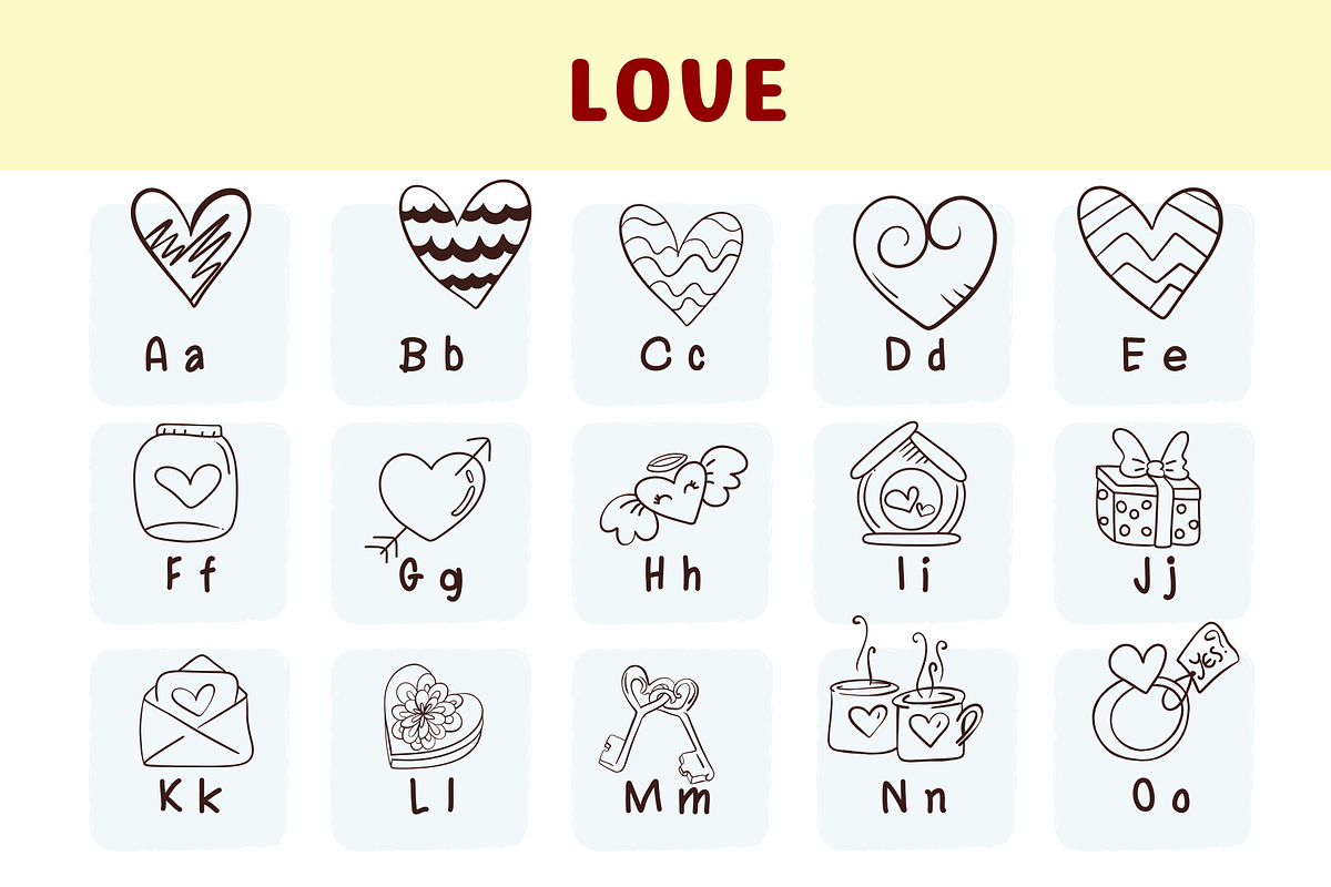 Love, a Symbol Font by Sirinart (Photo 2 of 6)