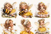 Daisy Fairies Girl Clipart Bundle, a Person Illustration by Design Scotch (Thumbnail 6 of 8)