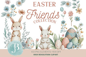 Easter Friends Clipart Collection