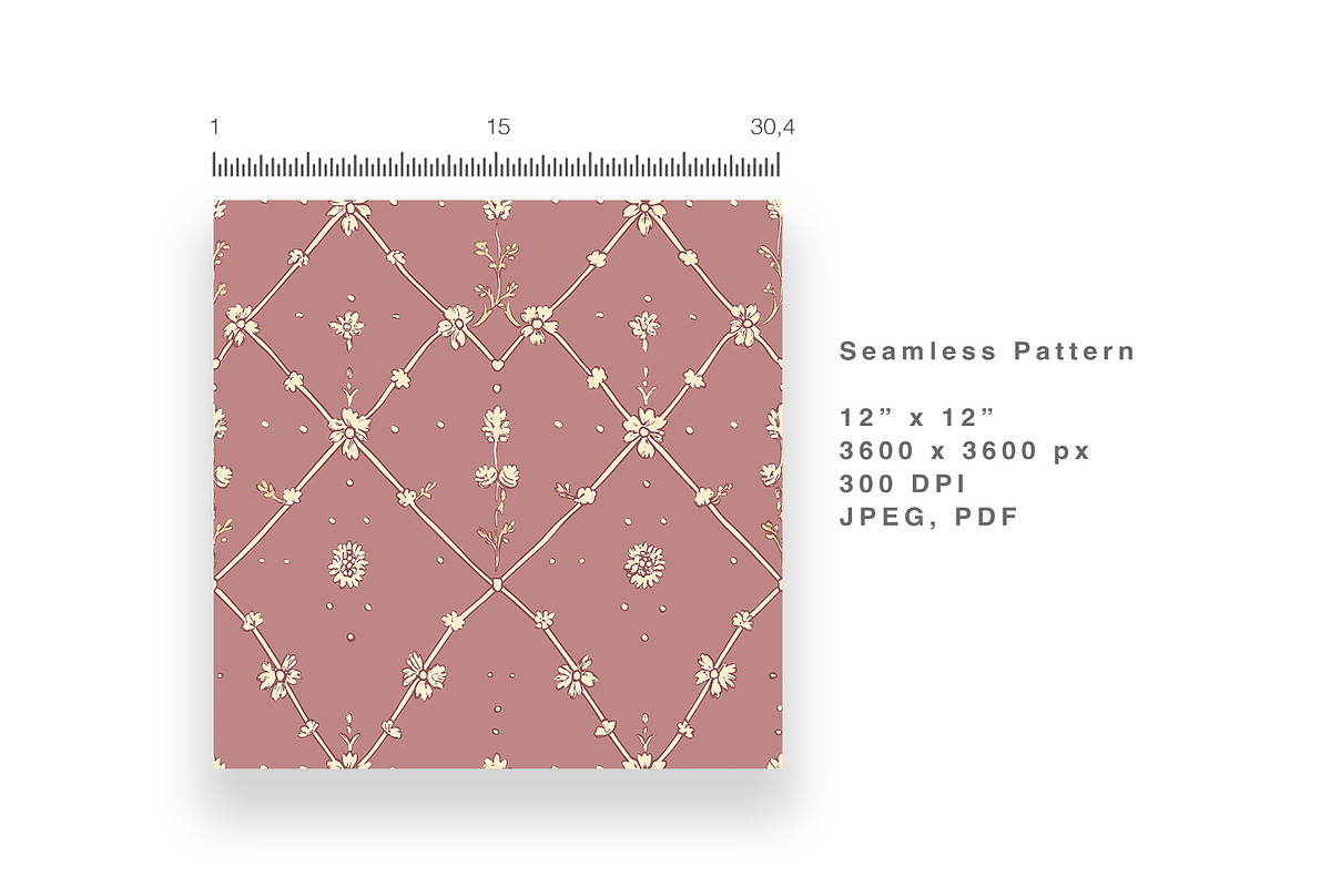6 seamless pattern:Dusty Rose Ethnic, a Pattern Graphic by StudioCitra (Photo 10 of 10)
