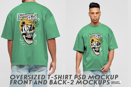 oversize shirt PSD Mockup back front, a Shirt Mockup by NH graphic