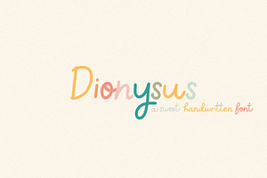 Dionysus // A Sweet Handwritten Font