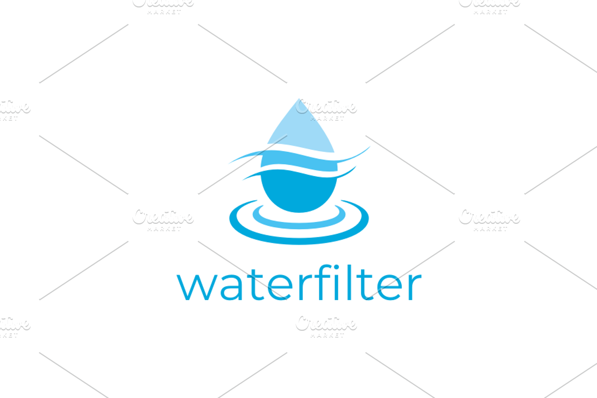 Water Drop Filter Ripple Logo Design, a Branding & Logo Template by yopie (Photo 1 of 3)