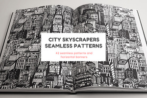 City Skyscrapers Clipart & Patterns