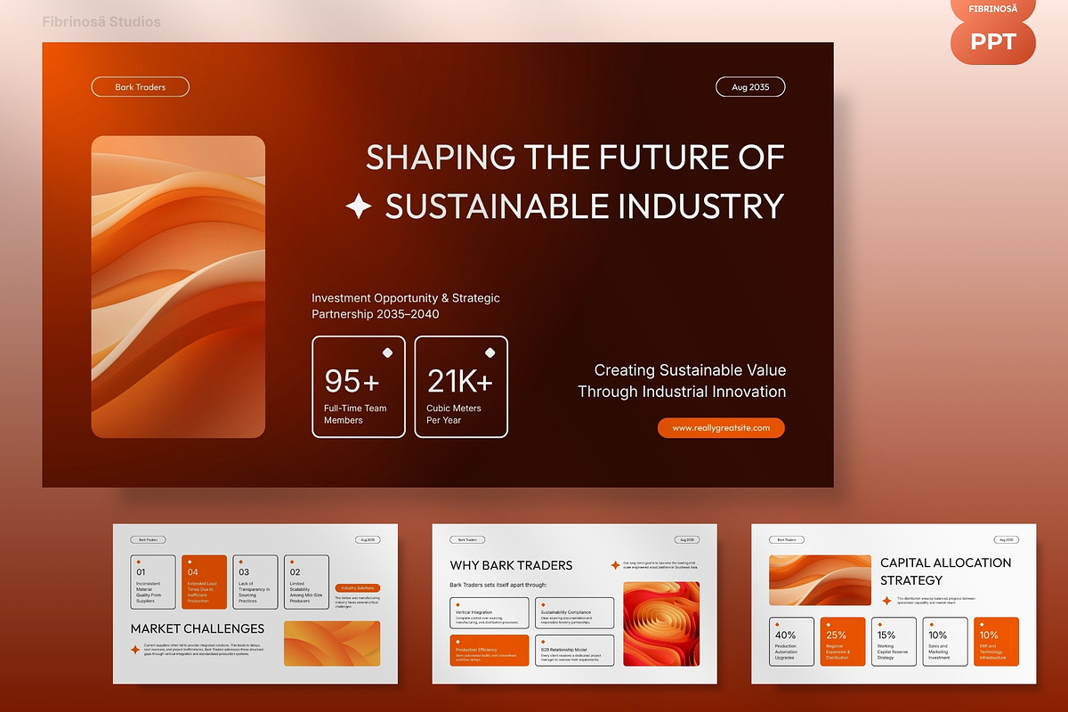 Sustainable Industrial Manufacturing, a Presentation Template by FIBRINOSÄ (Photo 2 of 7)