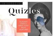 Quizles - Stencil Serif Font, a Serif Font by Struvictory.art (Thumbnail 2 of 9)