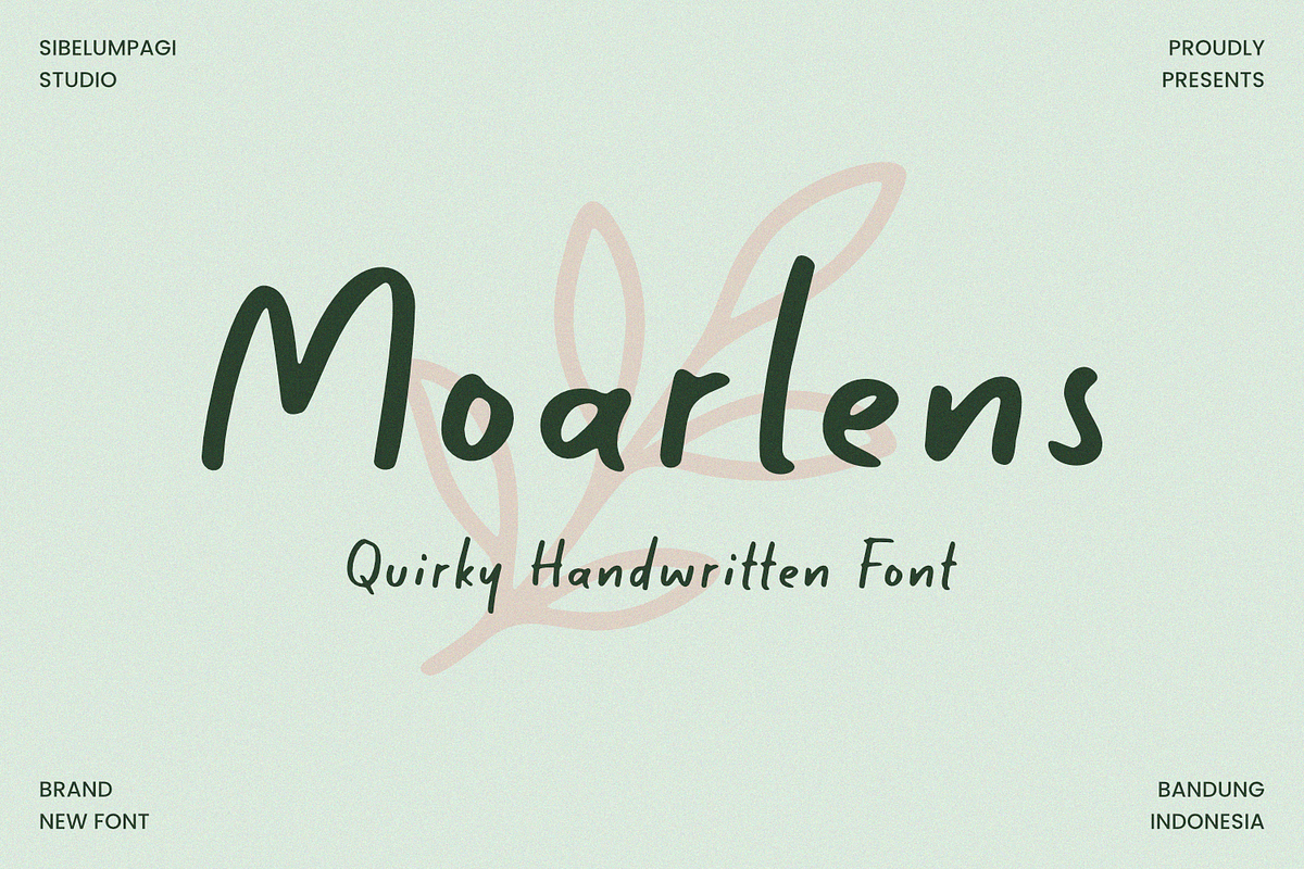 Moarlens - Quirky Handwritten Font, a Handwritten Font by Sibelumpagi Studio (Photo 1 of 8)