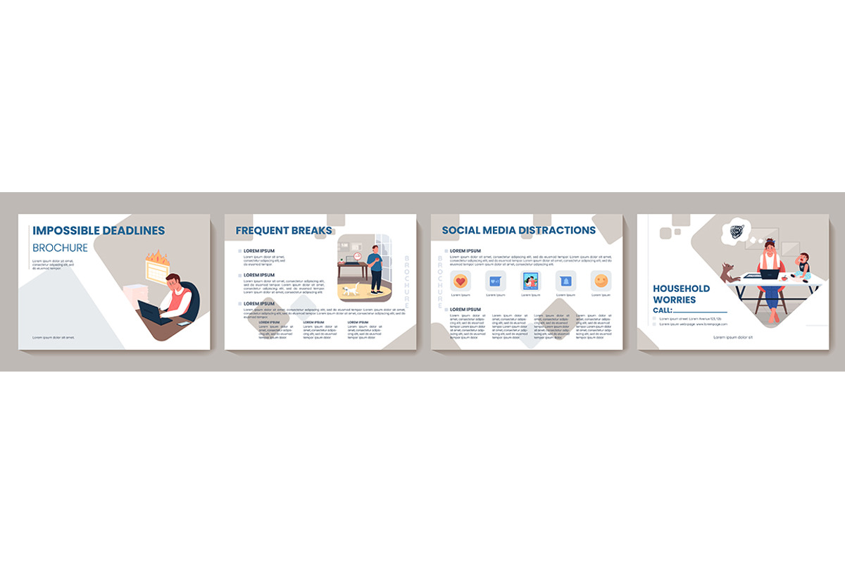 Professional burnout flat broshures, a Brochure Template by IMG visuals characters (Photo 3 of 3)