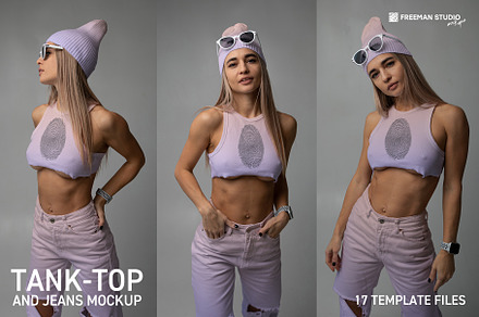 Tank-Top and Jeans Mockup