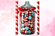 Christmas Candy Cane in Jar Clipart, a Seasonal Illustration by Craft Nest (Thumbnail 3 of 5)