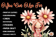 Watercolor Magical Garden Pink Fairi, an Illustration by CreationArt (Thumbnail 8 of 9)