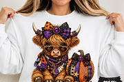 Glam Jeweled Highland Cow PNG, a Seasonal Illustration by DreamCafeArt (Thumbnail 1 of 6)