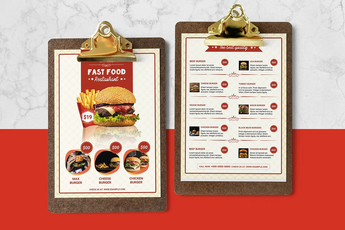 Restaurant Flyer Template, a Flyer Template by retrographix (Photo 3 of 3)