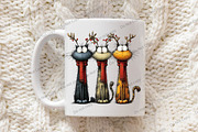 Quirky Christmas Three Cat PNG, an Illustration by Libby Wishes (Thumbnail 6 of 8)