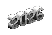 2026 New Year Icons Pack, an Illustration by BIPLOB EXPERT (Thumbnail 2 of 13)
