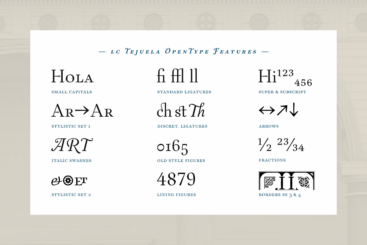 LC Tejuela, a Serif Font by CTCH (Photo 9 of 13)