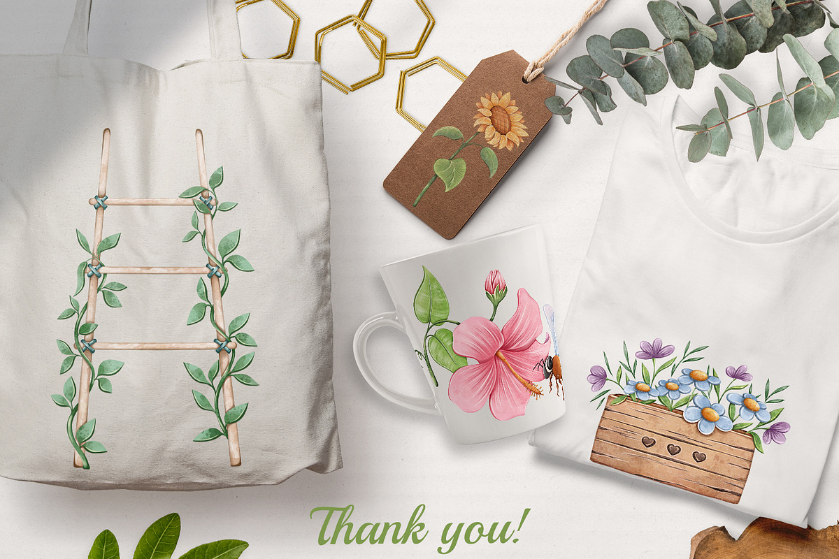 Gardening Clipart PNG Set, an Object Illustration by Mespilia (Photo 5 of 5)