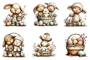 Easter Basket Clipart Bundle, an Illustration by Dream Creation (Thumbnail 4 of 8)