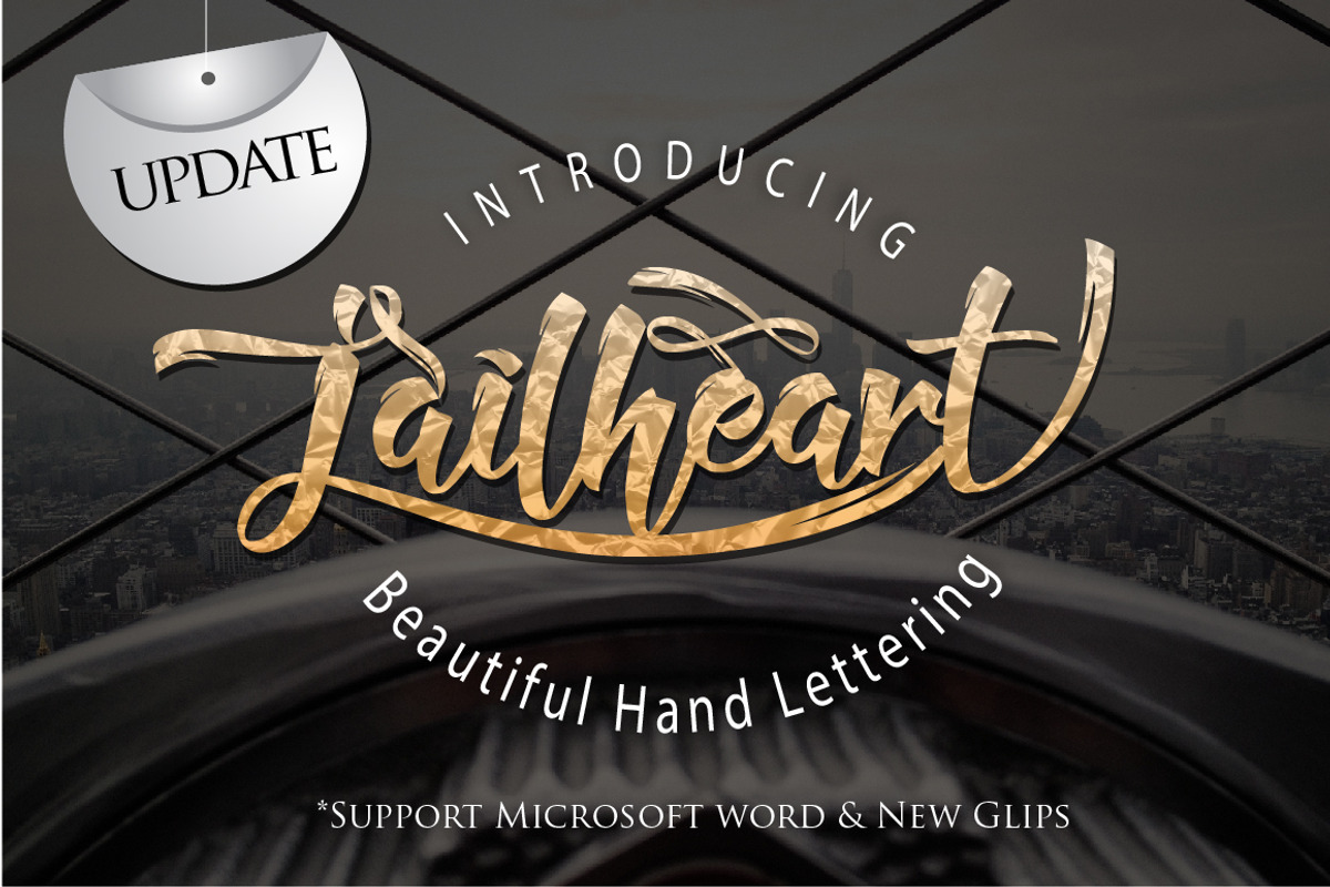 Jailheart Hand Lettering + bonus, a Script Font by Olexstudio (Photo 1 of 5)