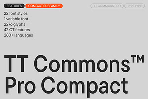 TT Commons Pro Compact, a Sans Serif Font by TypeType