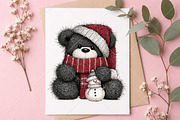 Whimsical Teddy Bear Christmas PNG, a Seasonal Illustration by Canvas Craft (Thumbnail 10 of 10)