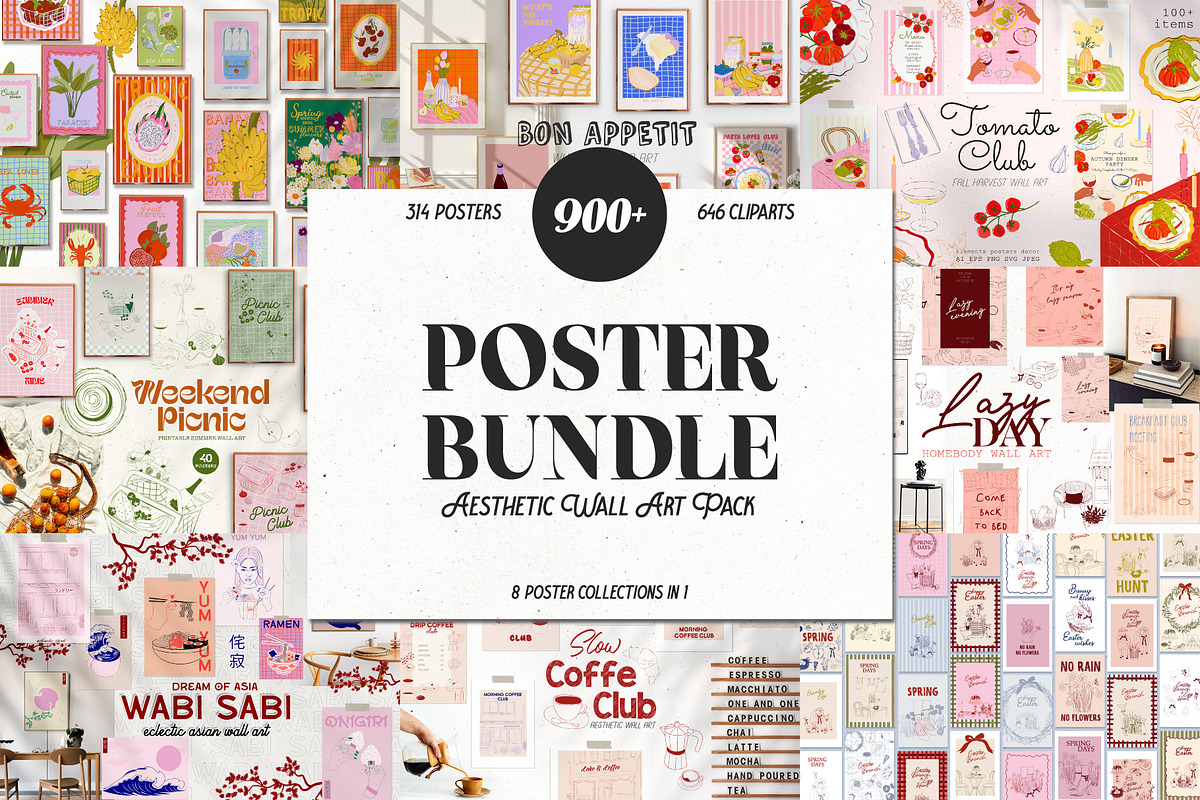 8 in 1: Premium Poster Bundle, a Background Graphic by Mio Buono (Photo 1 of 68)