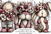 Whimsical Easter Bunny Clipart, an Illustration by GatewayDesign (Thumbnail 1 of 6)