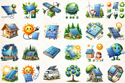 Watercolor Solar Panel Clipart, an Illustration by DreamCafeArt (Thumbnail 2 of 7)