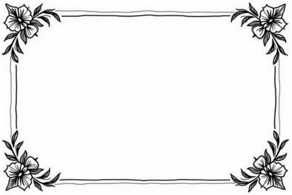 Flower Silhouette Frame Pack, an Illustration by Amazin_art (Photo 7 of 9)