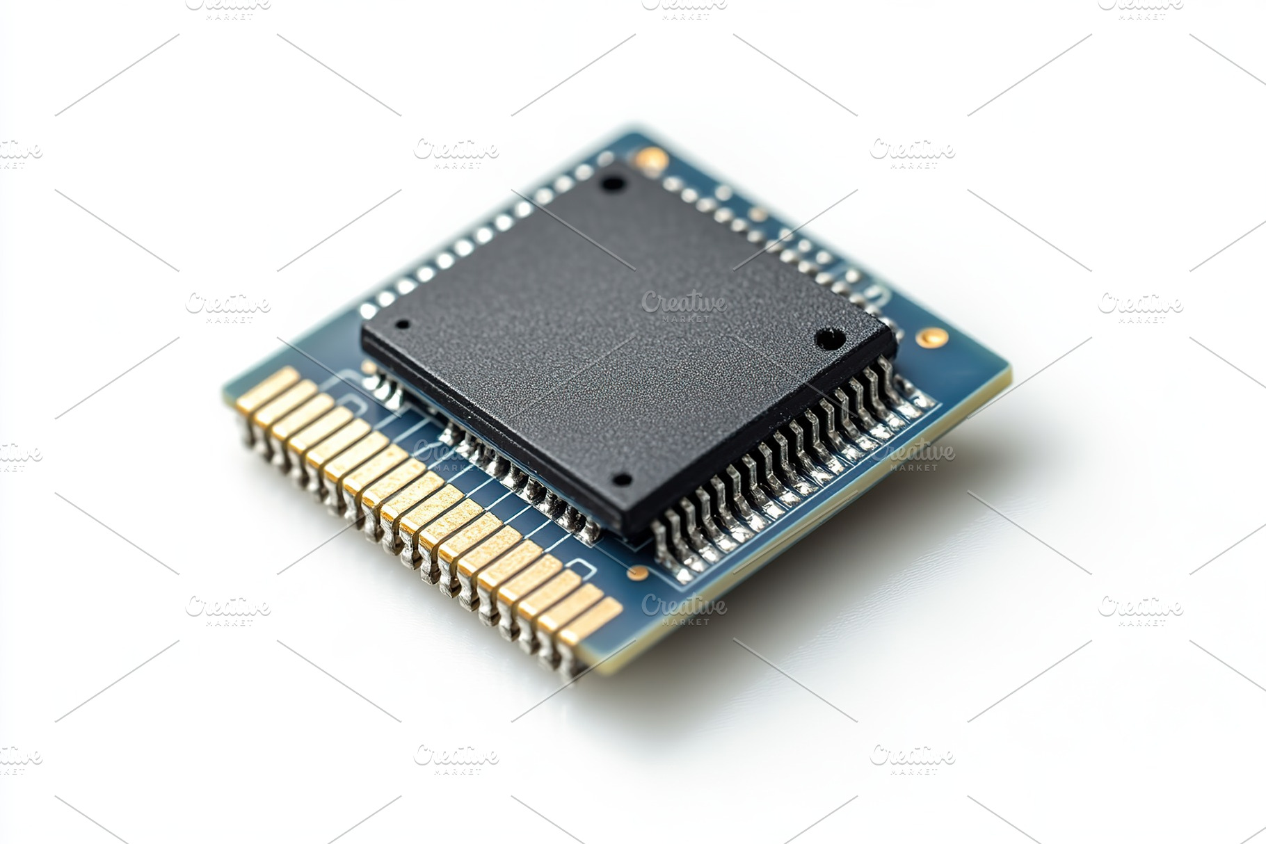 CPU processor microchip on white background, a Technology Photo by AlyaAnd