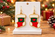 Stocking Earrings Laser Cut SVG, an Object Graphic by Canvas Craft (Thumbnail 4 of 4)