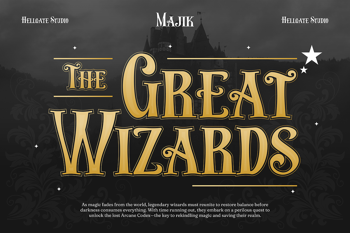 Majik Display Font, a Sans Serif Font by GRVS Studio (Photo 3 of 4)