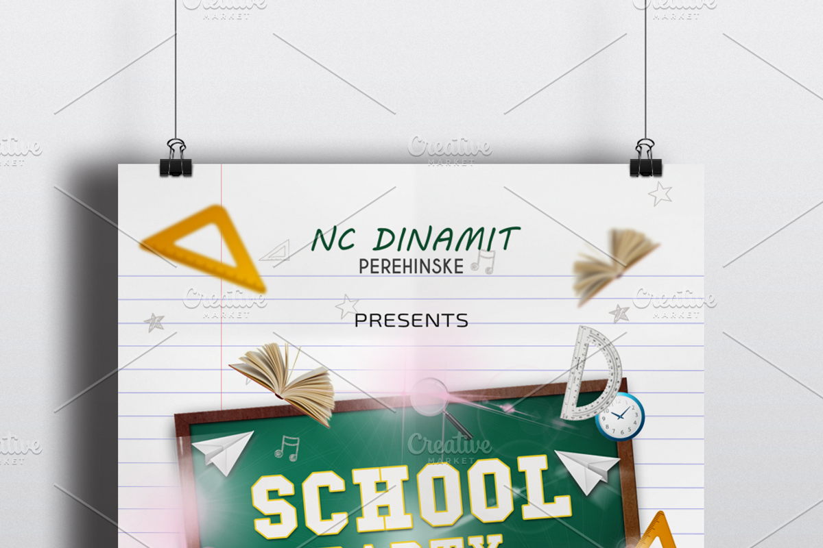 School Party Flyer Template, a Flyer Template by Malaxay (Photo 2 of 2)