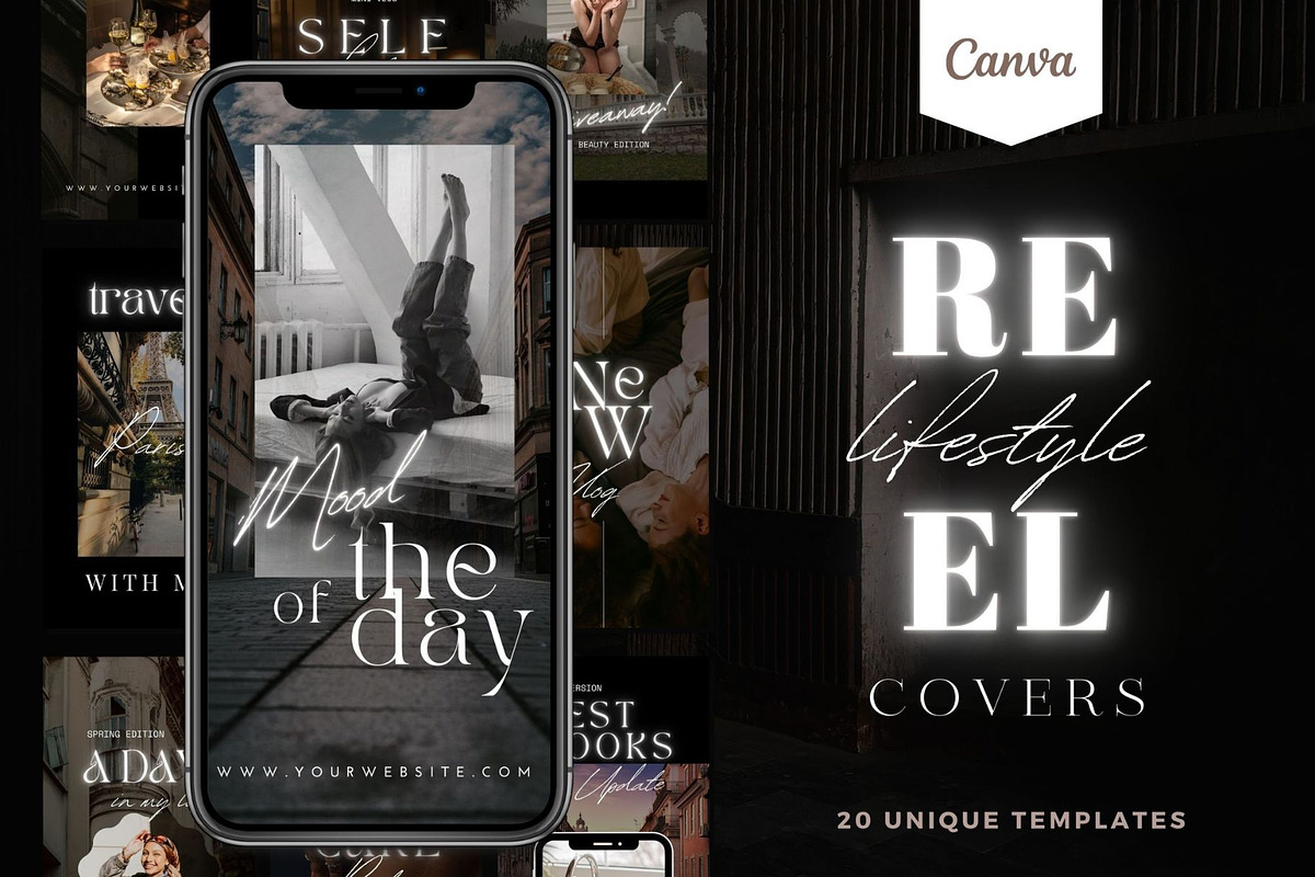 20 Instagram Reel Covers, a Social Media Template by design4social (Photo 1 of 6)