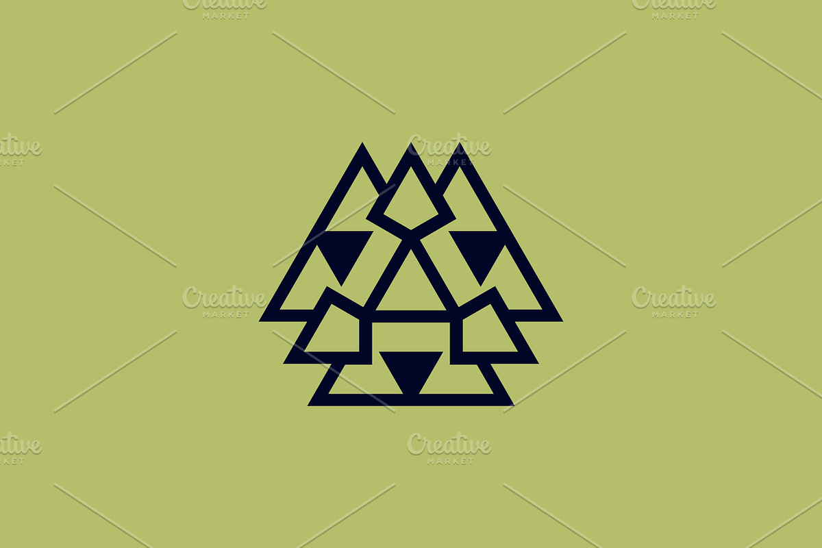 triangle pattern abstract logo, a Branding & Logo Template by Rasagama Studio