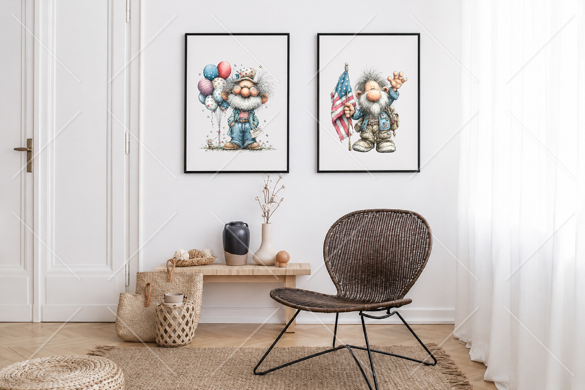 Whimsical 4th of July Grandpa PNG, a Seasonal Illustration by Canvas Craft (Photo 7 of 10)