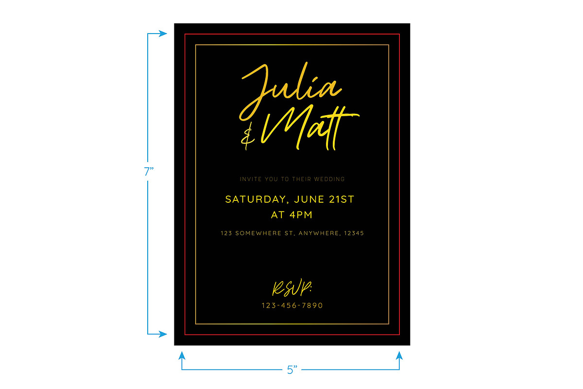 Wedding Invitation Mockup + Template, an Invitation Template by Korner (Photo 10 of 12)