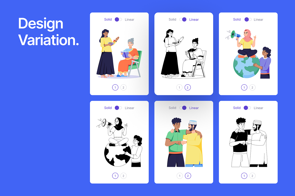 Animated Multicultural Illustrations, a Person Illustration by Prosymbols (Photo 3 of 11)