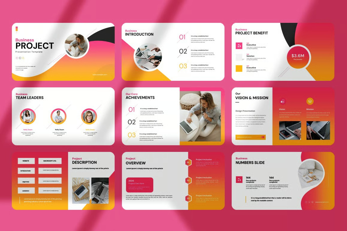 Business Project Presentation Template Powerpoint preview 3
