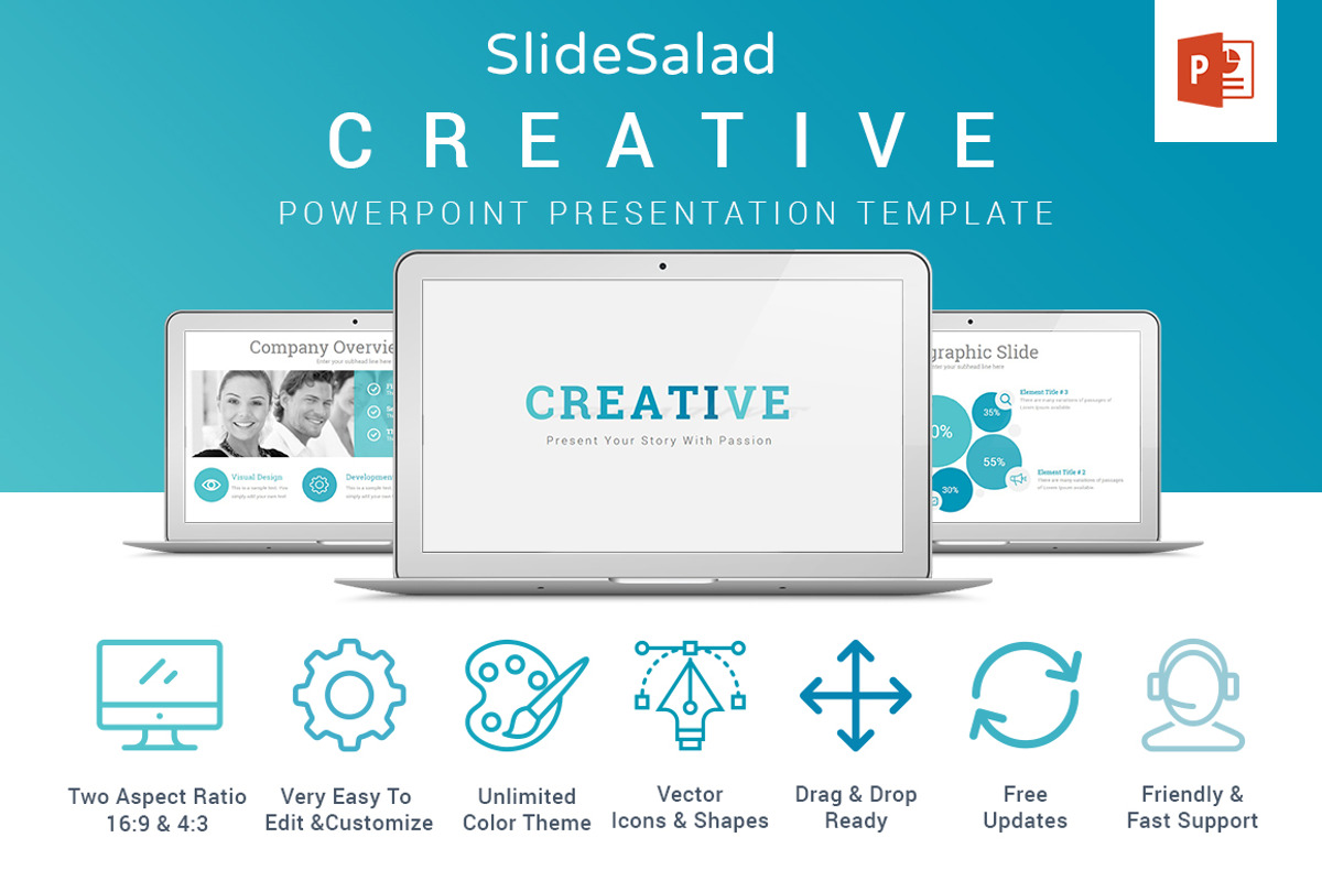 Creative PowerPoint Template, a Presentation Template by SlideSalad (Photo 2 of 20)