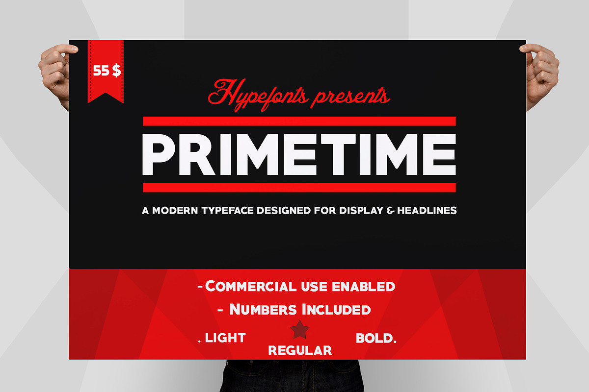 PRIMETIME ©, a Sans Serif Font by Herofonts