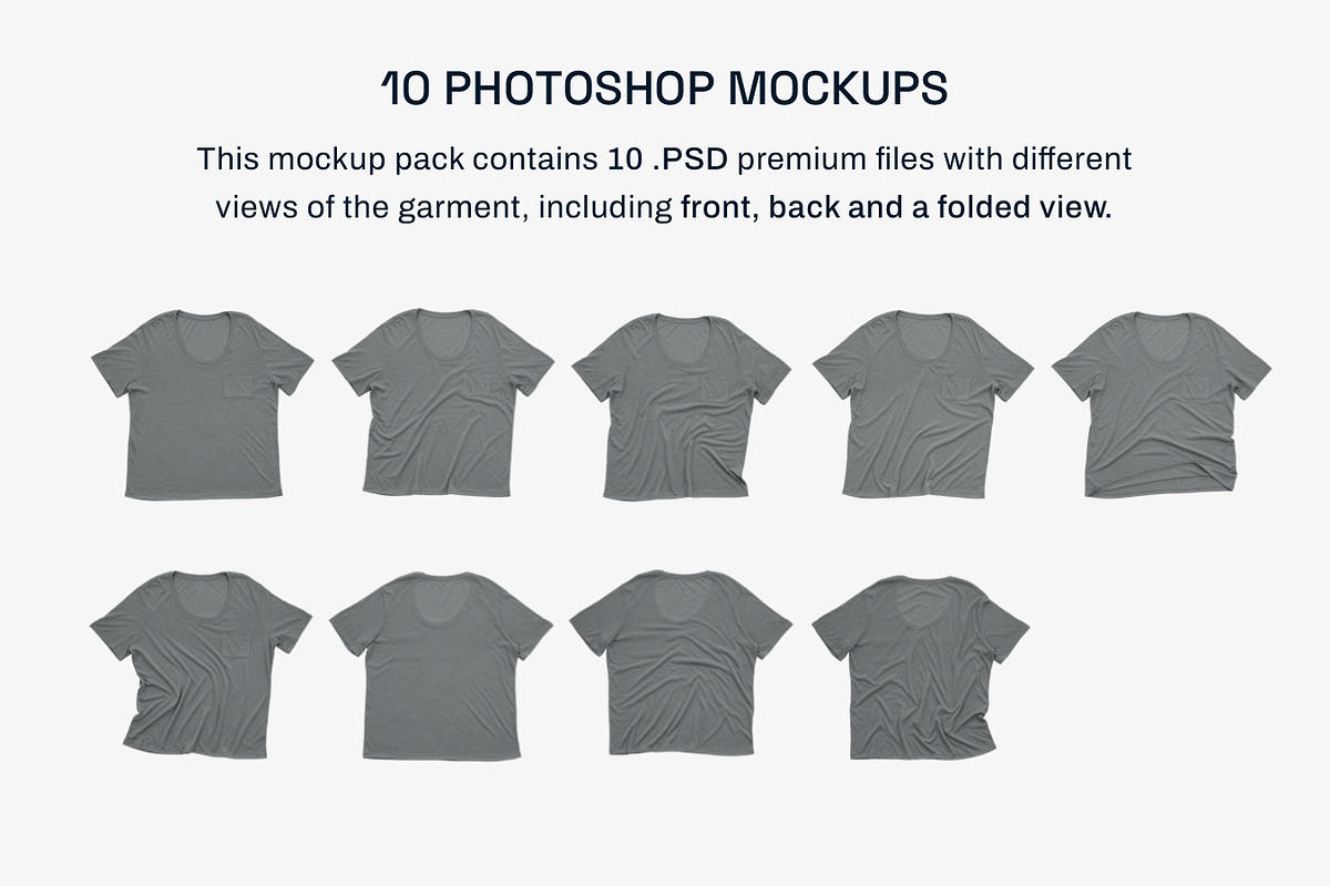 Bella Canvas Flowy Pocket Tee Mockup, a Shirt Mockup by GraphicHero (Photo 2 of 8)