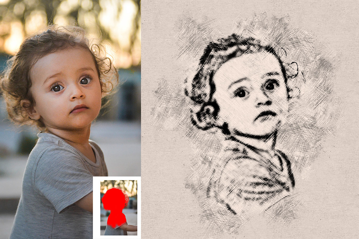 Realistic Pencil Sketch Photoshop, an Action Add-On by MRI STUDIO (Photo 3 of 17)