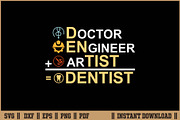 Doctor Engineer Artist Dentist SVG, a Work Illustration by Handy Arts Studio (Thumbnail 1 of 3)