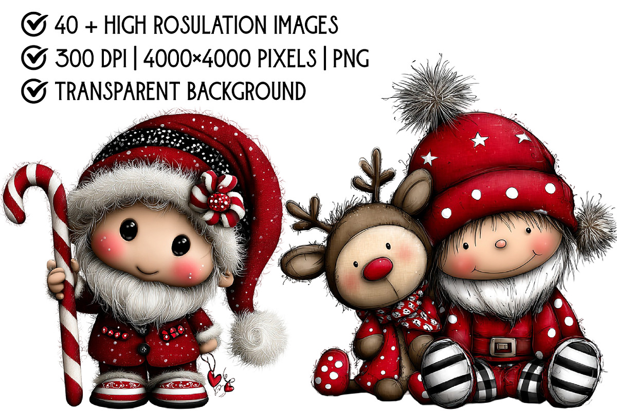 Whimsical Santa Claus Sublimation, an Illustration by Pixels.Craft (Photo 4 of 6)
