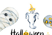 Watercolor Halloween Clipart, an Illustration by Natalya_Mona_Art (Thumbnail 6 of 10)