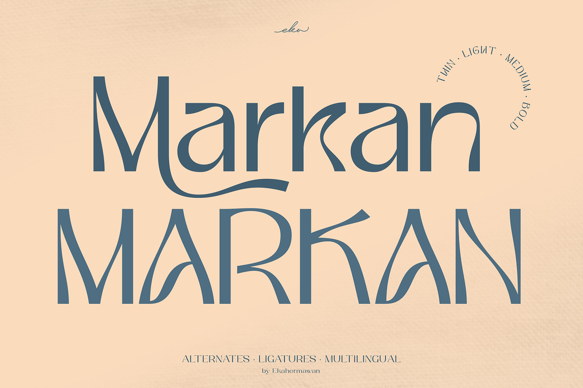 Markan - Display Font, a Sans Serif Font by Ekahermawan (Photo 1 of 14)