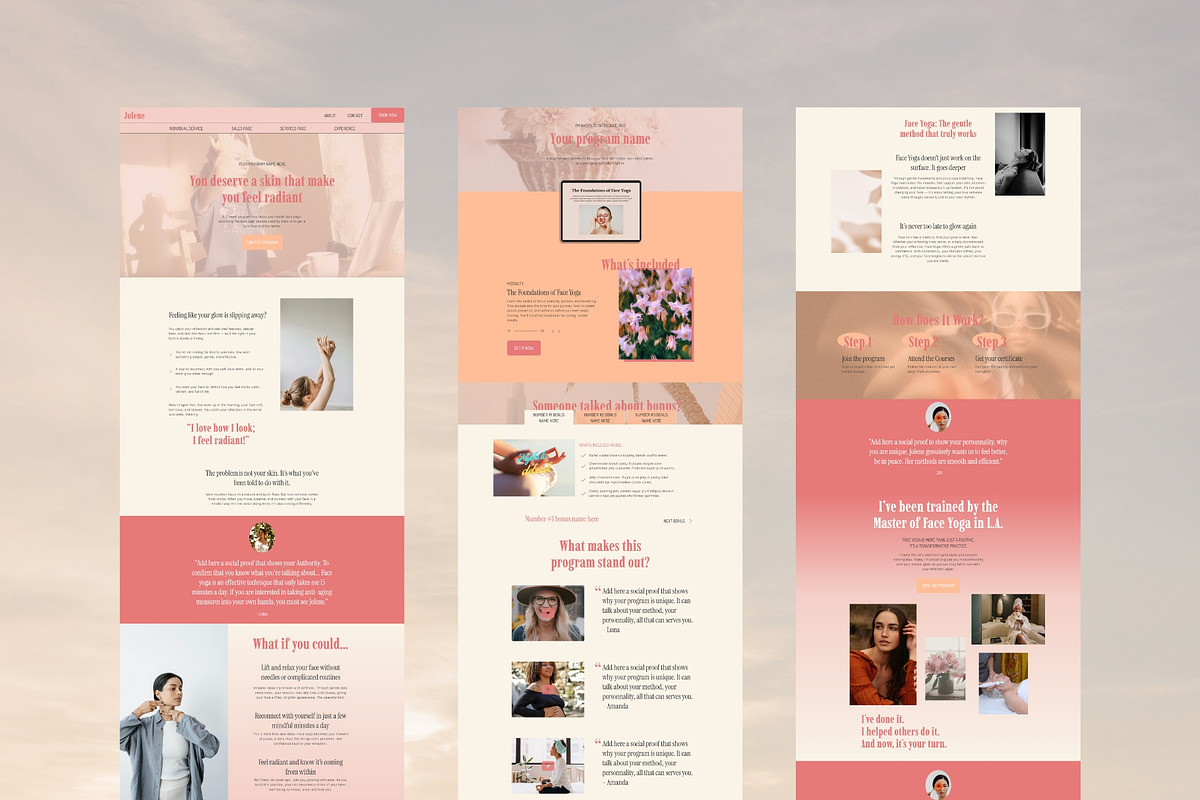Modern Showit Template for Beauty preview 8