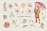 Hello Autumn! - watercolor & ink, an Animal Illustration by long summer (Thumbnail 4 of 6)
