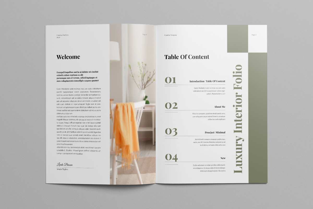 Interior Portfolio Brochure | Canva, a Brochure Template by Pixelpick (Photo 2 of 9)